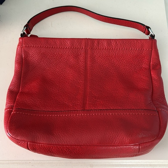 Fun Coach bag in a lovely red shade. Perfect accessory for any event. - Picture 3 of 6